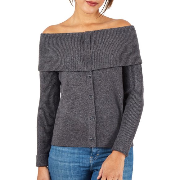 Sezane Sweaters - Cashmere Marilyn Neck Cardigan Sweater Size M